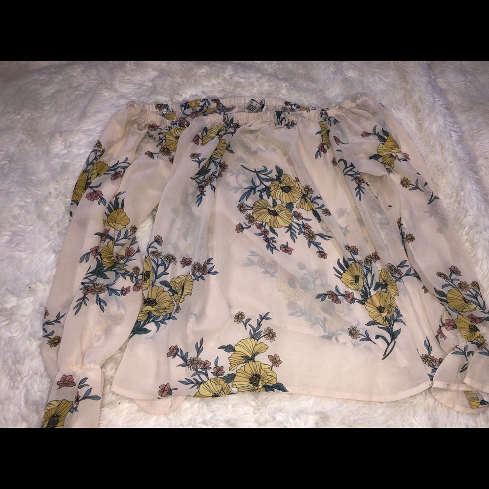 Floral sheer top
